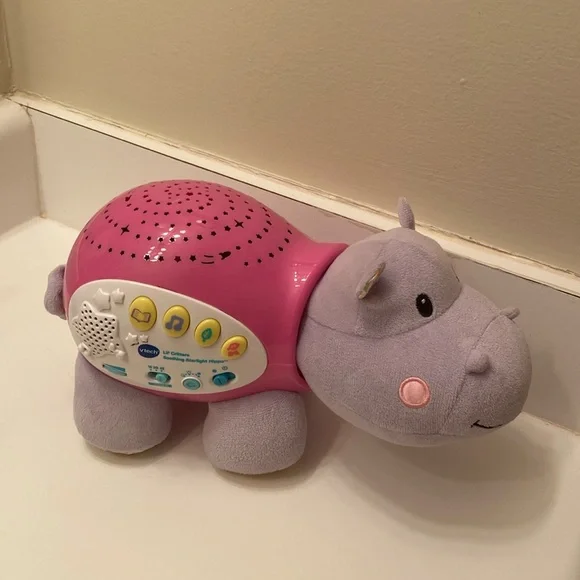 V-TECH Little Lil' Critters Starlight Hippo Baby Nightlight Projector - Picture 2 of 6